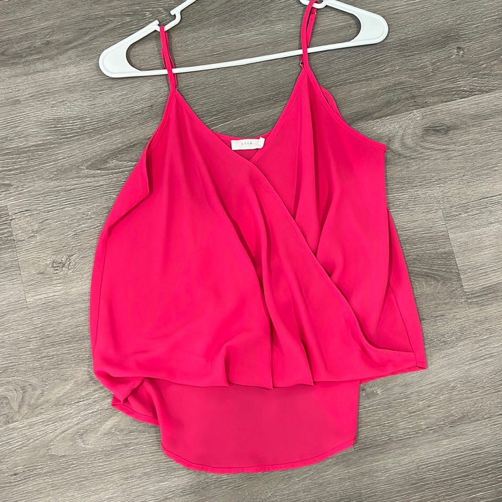 Lush pink tank top